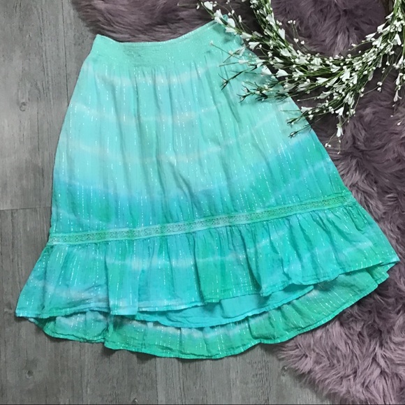 Candie's Other - Candies Shimmery Tie Dye Hi-Lo Maxi Skirt